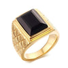 Male Stainless Steel Ring Gold Color
