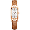 Luxury Women Square Rose Gold Wrist Watches Green Leather Fashion Great Gift *Free Shipping