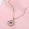 Simple Thin Pendant Women Necklace Fashion Gold Color Choker Chain Round Heart Female Friend Gift
