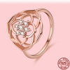 Sterling Silver Rings For Women Popular Flower Lucky Rings
