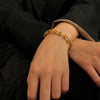 Thick Gold Color Charm Bracelets Bangles 2022 New Fashion Jewelry 4pcs Chain Bracelets Set for Women