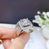 5ct Moissanite Men's Ring 925 Silver Beautiful Firecolour Diamond