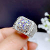 5ct Moissanite Men's Ring 925 Silver Beautiful Firecolour Diamond