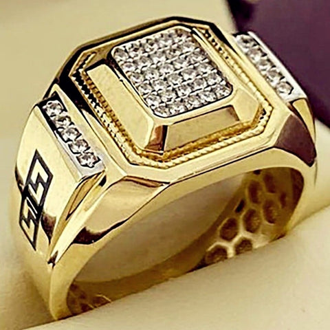 Classic High quality Men Domineering Gold Colors Inlaid