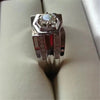 Shiny Luxury Silver Ring Natural White