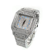 Hip Hop Full Iced Out Full Drill Men Square Watches Stainless Steel Fashion Watch