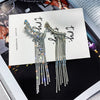 Fashion Long Tassel Full Rhinestone Drop Earrings for Women Earrings Jewelry Gifts