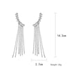 Fashion Long Tassel Full Rhinestone Drop Earrings for Women Earrings Jewelry Gifts