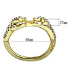 Gold Brass Bangle with Top Grade Crystal  in Clear