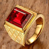 Male Stainless Steel Ring Gold Color