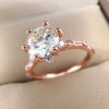 S925 Silver Plated Rose Gold 1CT 6.5MM D Wedding Jewelry Anniversary