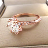 S925 Silver Plated Rose Gold 1CT 6.5MM D Wedding Jewelry Anniversary