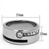 Men Stainless Steel Synthetic Crystal Rings