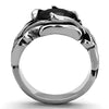 Men Stainless Steel Synthetic Glass Rings