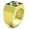 Men Stainless Steel Synthetic Crystal Rings