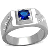 Men Stainless Steel Synthetic Glass Rings