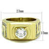 Men Stainless Steel Cubic Zirconia Rings TK2045