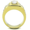 Men Stainless Steel Cubic Zirconia Rings TK2045