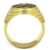 Men Stainless Steel Synthetic Crystal Rings