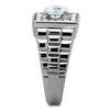 Men Stainless Steel Cubic Zirconia Rings