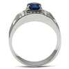 Men Stainless Steel Synthetic Glass Rings