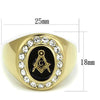 Men Stainless Steel Synthetic Crystal Rings TK766