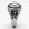 Men Stainless Steel Cubic Zirconia Rings