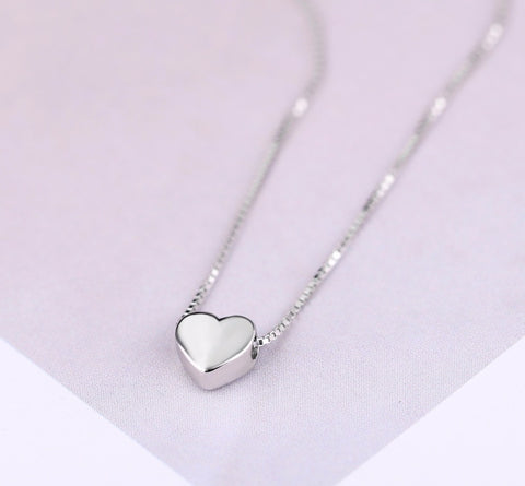 Sterling Silver Love Heart Necklaces for Women Jewelry Long Necklaces *Free Shipping