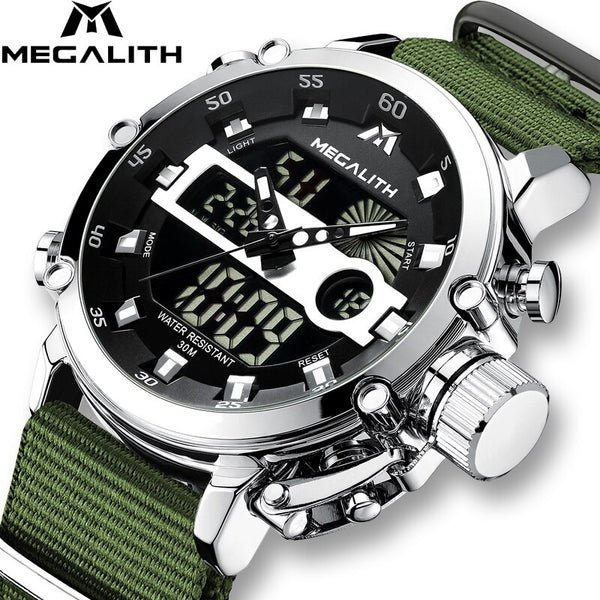 Sport Waterproof Watches Men Luminous Dual Display Alarm Top Brand Luxury Quartz Watch *Free Shipping