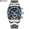 New Fashion Mens Watches with Stainless Steel Top Brand Luxury Sports ***Free Shipping