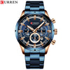 New Fashion Mens Watches with Stainless Steel Top Brand Luxury Sports ***Free Shipping