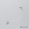 Sterling Silver Zircon Crystal Pearl Pendant Choker Necklace Transparent Fishing Line Fashion Jewelry For Women *Free Shipping