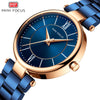 Women Watches Waterproof Blue Stainless Steel Brand Luxury Fashion Ladies Quartz Watch *Free Shipping