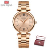 Women Watches Waterproof Blue Stainless Steel Brand Luxury Fashion Ladies Quartz Watch *Free Shipping