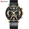 Casual Sport Watches for Men Blue Top Brand Luxury Military Leather Wrist Watch ***Free Shipping