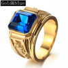 New Golden Dragon Gold Color Man AAA Ring Big Men 6-15 Retro Jewelry