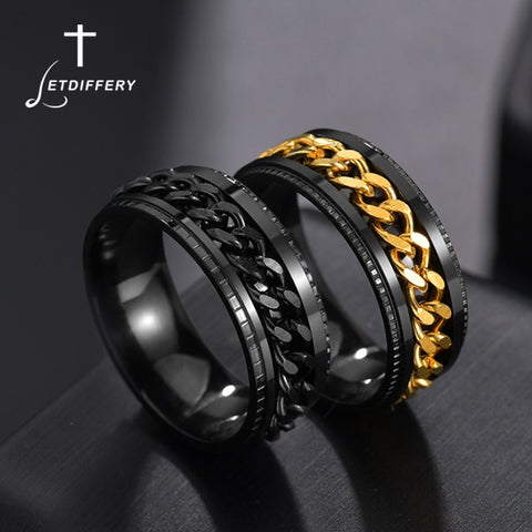 Cool Stainless Steel Rotatable Men Ring High Quality *Free Shipping