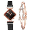 Women Square Luxury Magnet Buckle Gradient Color Watches *Free Shipping