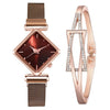 Women Square Luxury Magnet Buckle Gradient Color Watches *Free Shipping