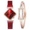 Women Square Luxury Magnet Buckle Gradient Color Watches *Free Shipping