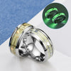 Fashion Stainless Steel Luminous Finger Ring For Women Glowing In Dark Great For Gift Free Shipping