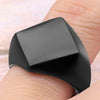 Fashion Simple Style Black Square Ring Classic Ring Engagement Jewelry