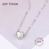 Smooth Heart Shaped Pendant Necklace 925 sterling Silver Cute Charm Necklace For Women