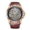 New Design Brand Luxury Transparent Hollow Skeleton Watches for Men Tourbillon Rose Gold Automatic With Free Shipping