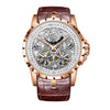 New Design Brand Luxury Transparent Hollow Skeleton Watches for Men Tourbillon Rose Gold Automatic With Free Shipping