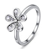 Luxury Crystal Engagement Ring for Women White Cubic Zirconia Silver color