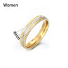 Couple Rings Gold Wave Pattern Infinity Ring Men and Women Engagement Jewelry Gifts