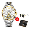 Swiss Brand OUPINKE Luxury Automatic Watch Men Sapphire Self Winding Tungsten Steel Sport Tourbillon Mechanical Wristwatch