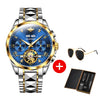 Swiss Brand OUPINKE Luxury Automatic Watch Men Sapphire Self Winding Tungsten Steel Sport Tourbillon Mechanical Wristwatch