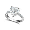 Luxury Crystal Engagement Ring for Women White Cubic Zirconia Silver color